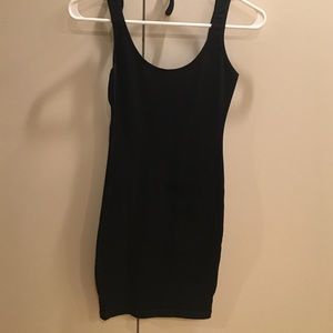 Tight black tank top dress