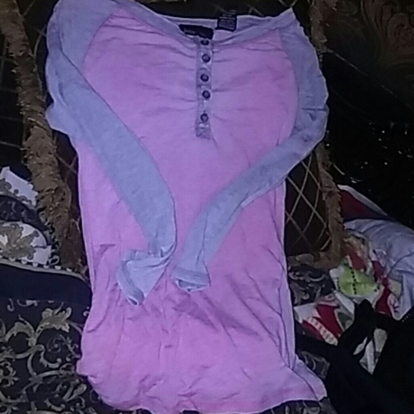 Pink and gray long sleev