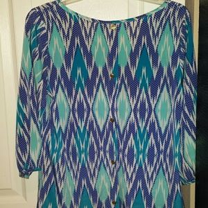 Blue 3/4 sleeve top