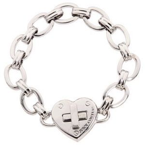 Juicy Couture silver turnlock heart bracelet