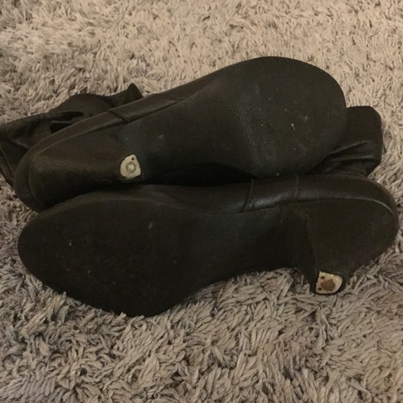 Steve Madden Black leather boots - Picture 2 of 4