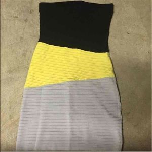 Strapless body con dress