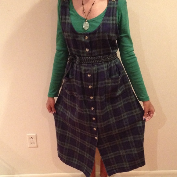 Plaid jumper pretty with pockets
