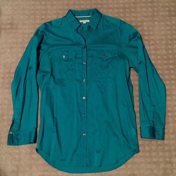 Brand New! Green Burberry button down blouse