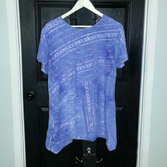 Shannon Ford New York purple sequin sparkle shirt