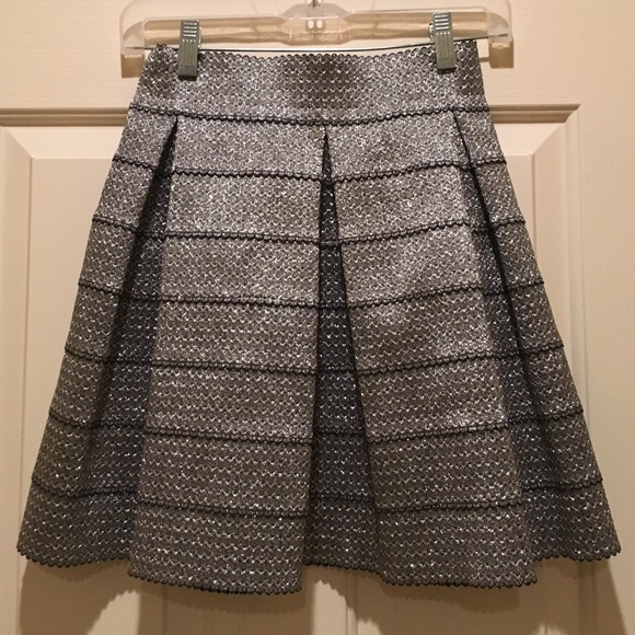 Devin Silver Flare Skirt