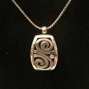 Brighton London Groove Badge Clip Necklace