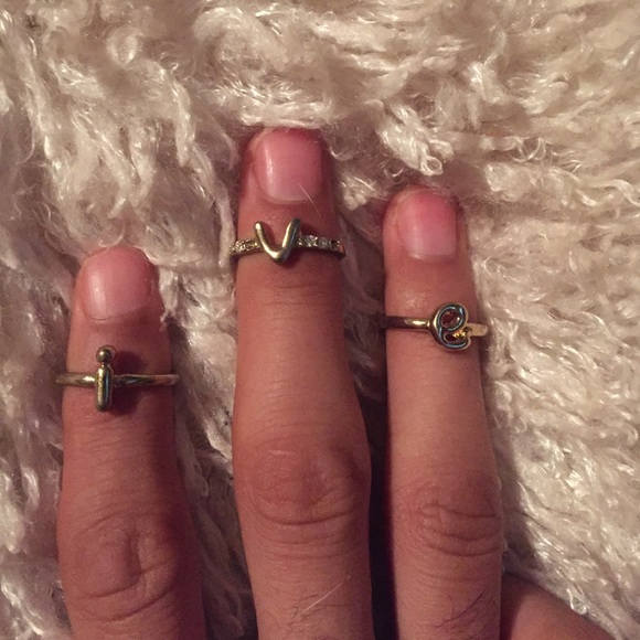 Letter Gold rings