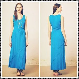 Anthropologie Sapphire Day Maxi Dress Medium