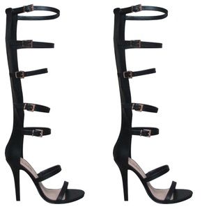 Gladiator black heels