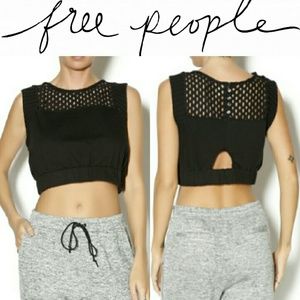 NWT Free People 'Calla' Eyelet Yoke Sleeveless Top