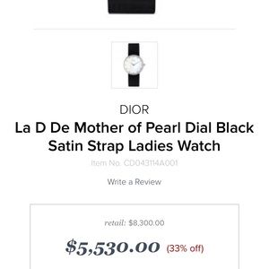 Dior Accessories - Authentic La D De Dior timepiece Dior Accessories - Authentic La D De Dior timepiece