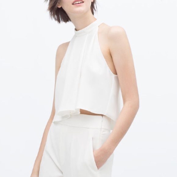 Zara Top with Pleated Front