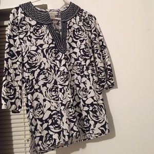 Dark Blue/White Top ( worn twice)