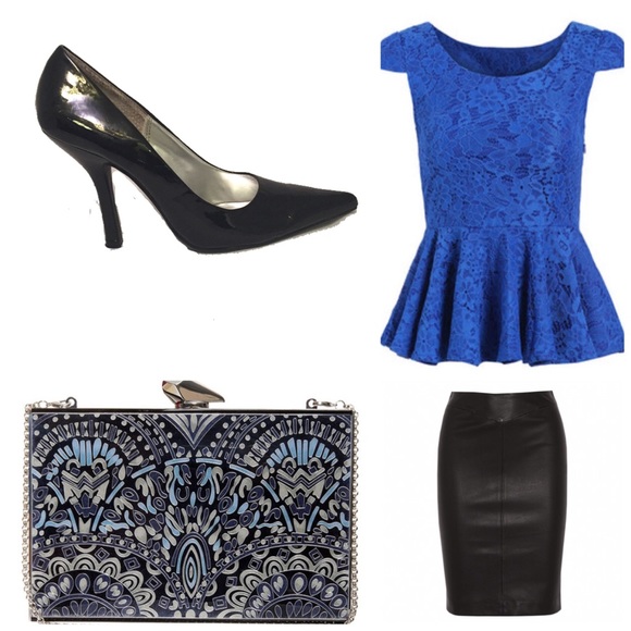 Chinese laundry black shiny pump