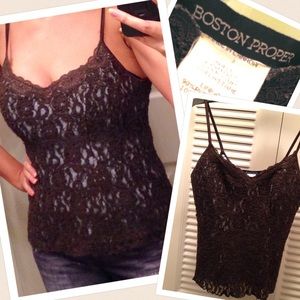 BOSTON PROPER stretch lace cami.