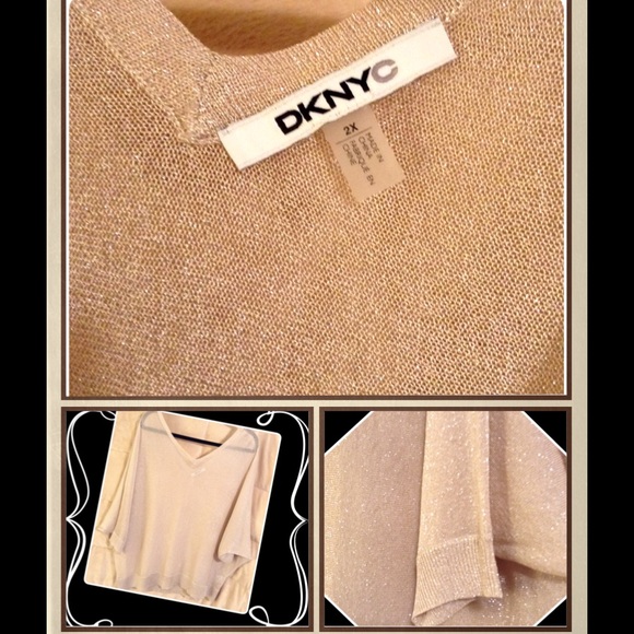 ☆SALE☆ New DKNY 2x Golden Dolman Shimmer Top!