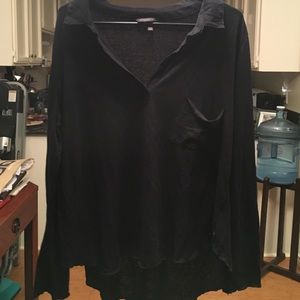 Victoria's Secret burn out collar long sleeve top