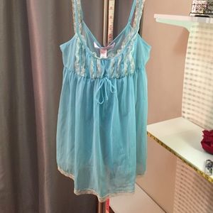 VS lingerie baby blue with matching g panties