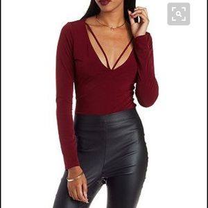 Long sleeve caged bodysuit