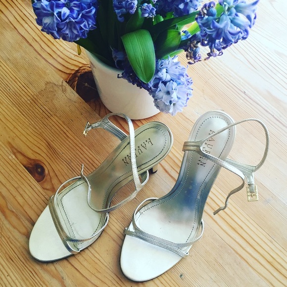 SALE 🎉NWOT Ralph Lauren Silver/Gold Heel Sandals