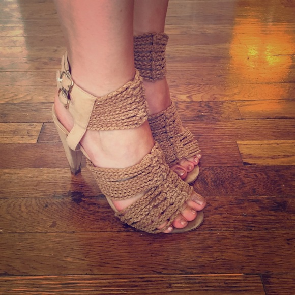 Reiss strappy nude heels