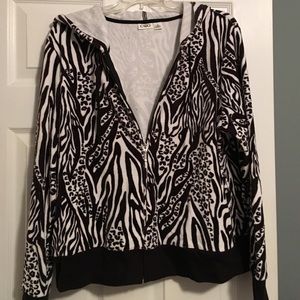 Black & white zebra hoodie