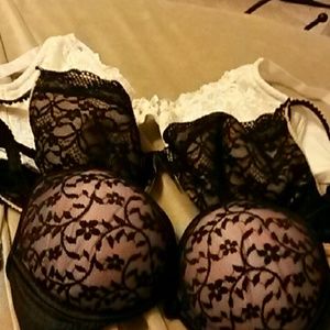 Bundle of 3 lacy bras sizes 36C and 36D