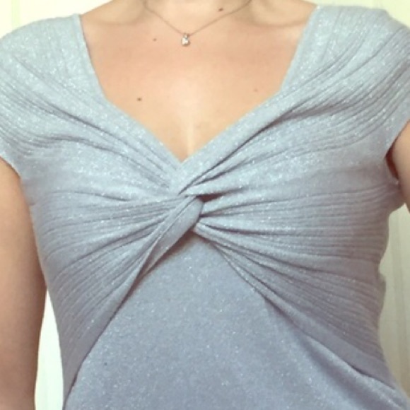 Silver Twist Front Sweater
