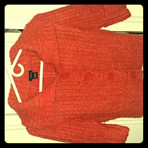 Rue 21 Red-orange crop sweater