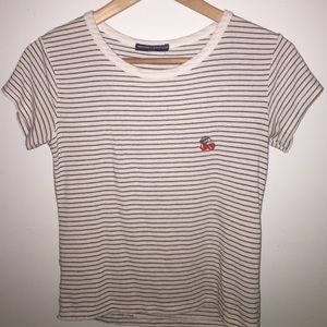 Brandy Melville striped black and white shirt