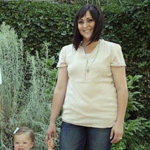 Pale pink pullover blouse