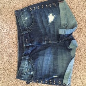Rock and Republic studded jean shorts
