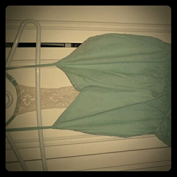 Mossimo Teal Jumper with Crochet Back