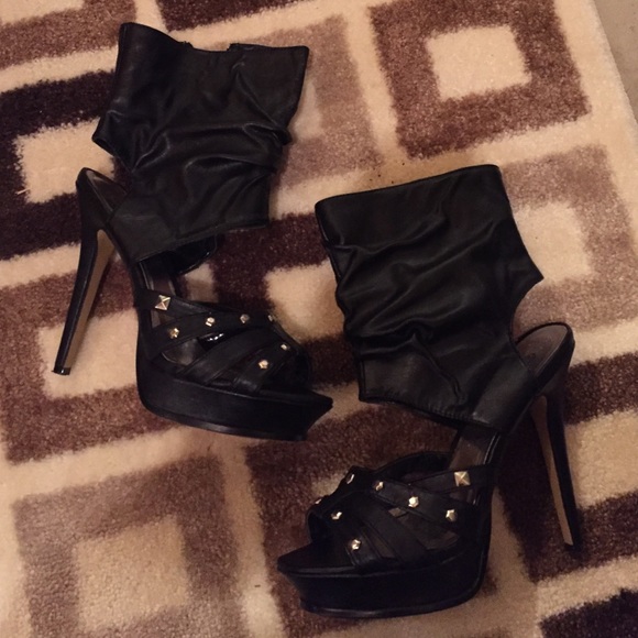 Black Studded Heels