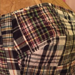 Madras strapless dress