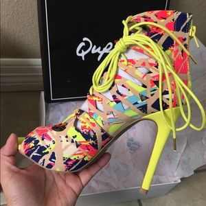 Qupid neon heels