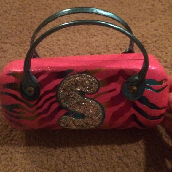sparkle zebra glasses case