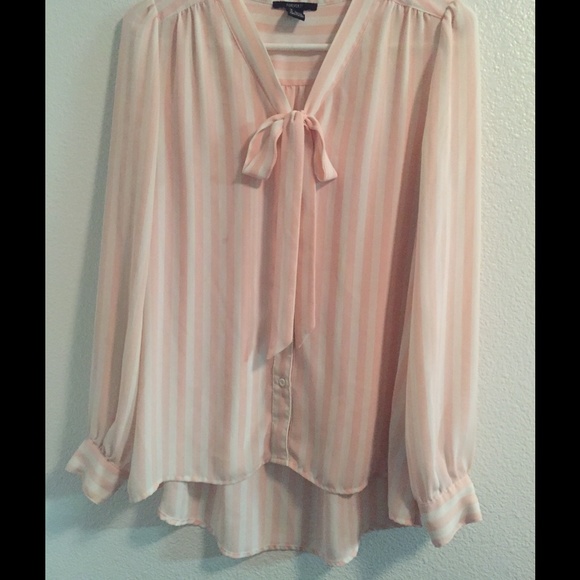Forever 21 Tops - Pink and white stripped blouse