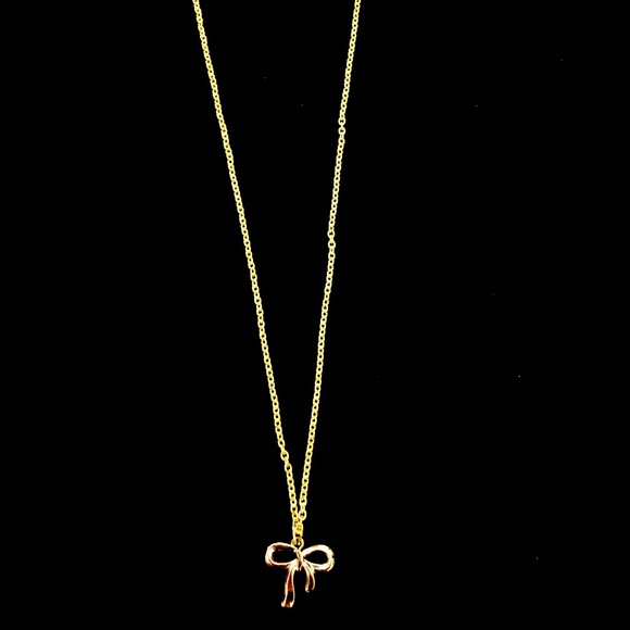 Gold Bow Necklace