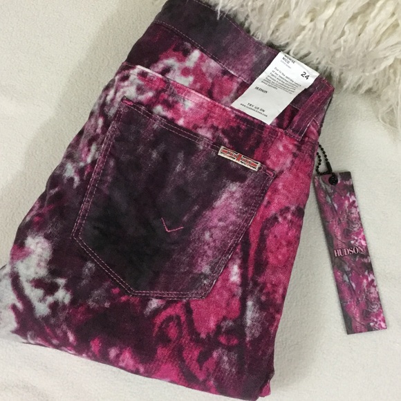 Hudson BRAND NEW skinny pink multi pants