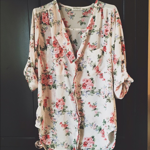 Floral blouse.