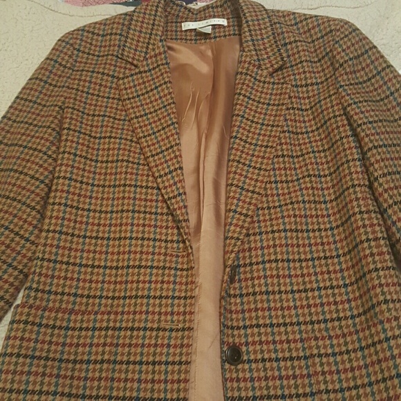 Vintage tweed patterned blazer