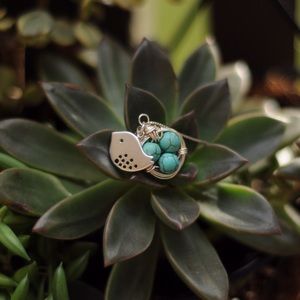 Cute Bird Turquoise Necklace