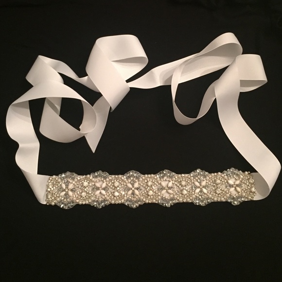 Amalee Emma Bridal rhinestone and Swarovski sash
