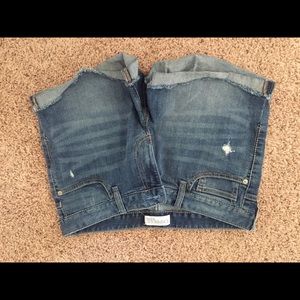 Women's express denim shorts.