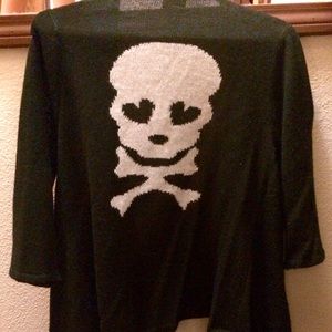 Torrid Black and White Skull Sweater