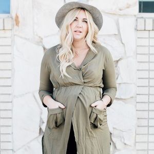 Olive wrap dress