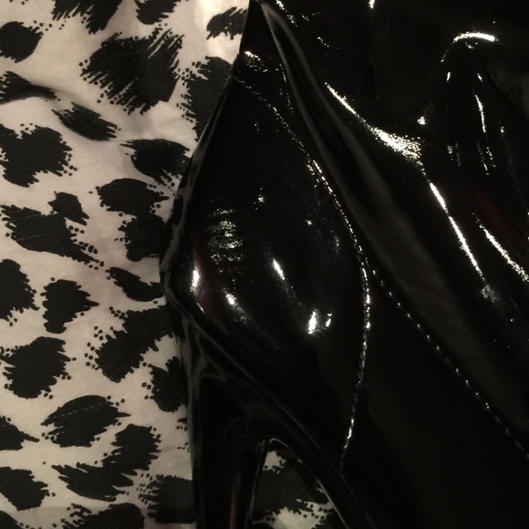 Over the knee patient leather high heel boots - Picture 2 of 3