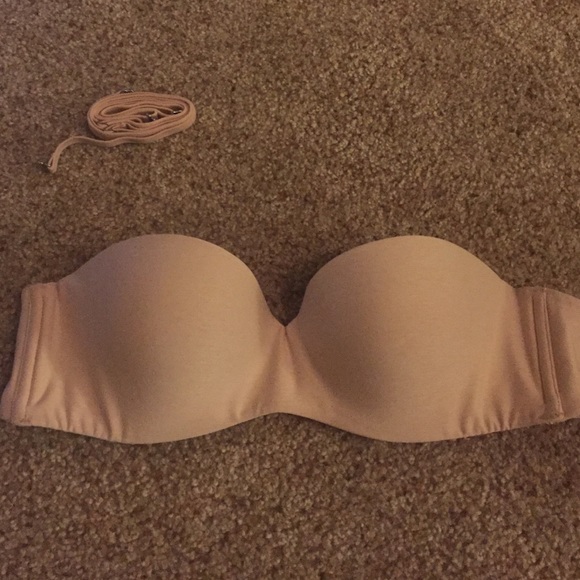Pink strapless bra!